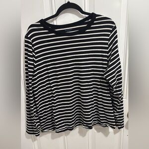 Old Navy Navy and White Striped Top